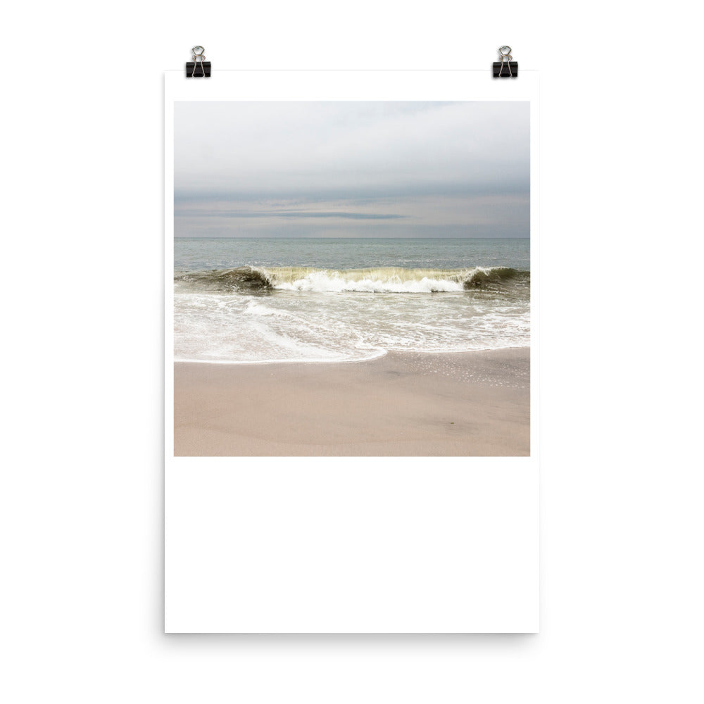 Wall art color photography print poster of waves in Hamptons, NY
