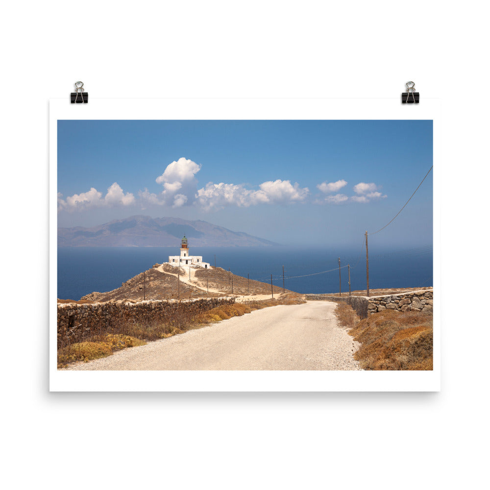 Armenistis Lighthouse in Mykonos Greece