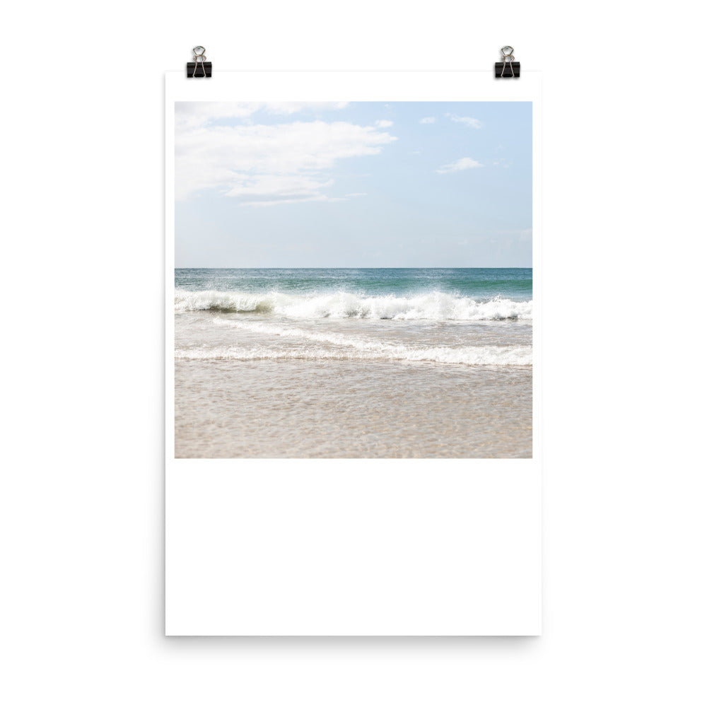 Wall art photography print poster of Byron Bay beach in Sydney Australia.