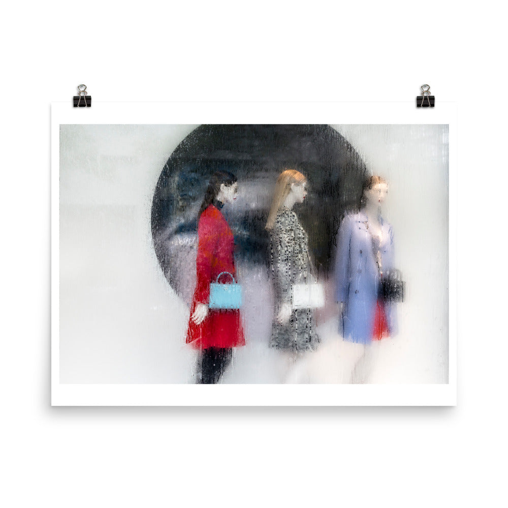 Wall art color photography print poster of fashion cold weather in Houston Texas