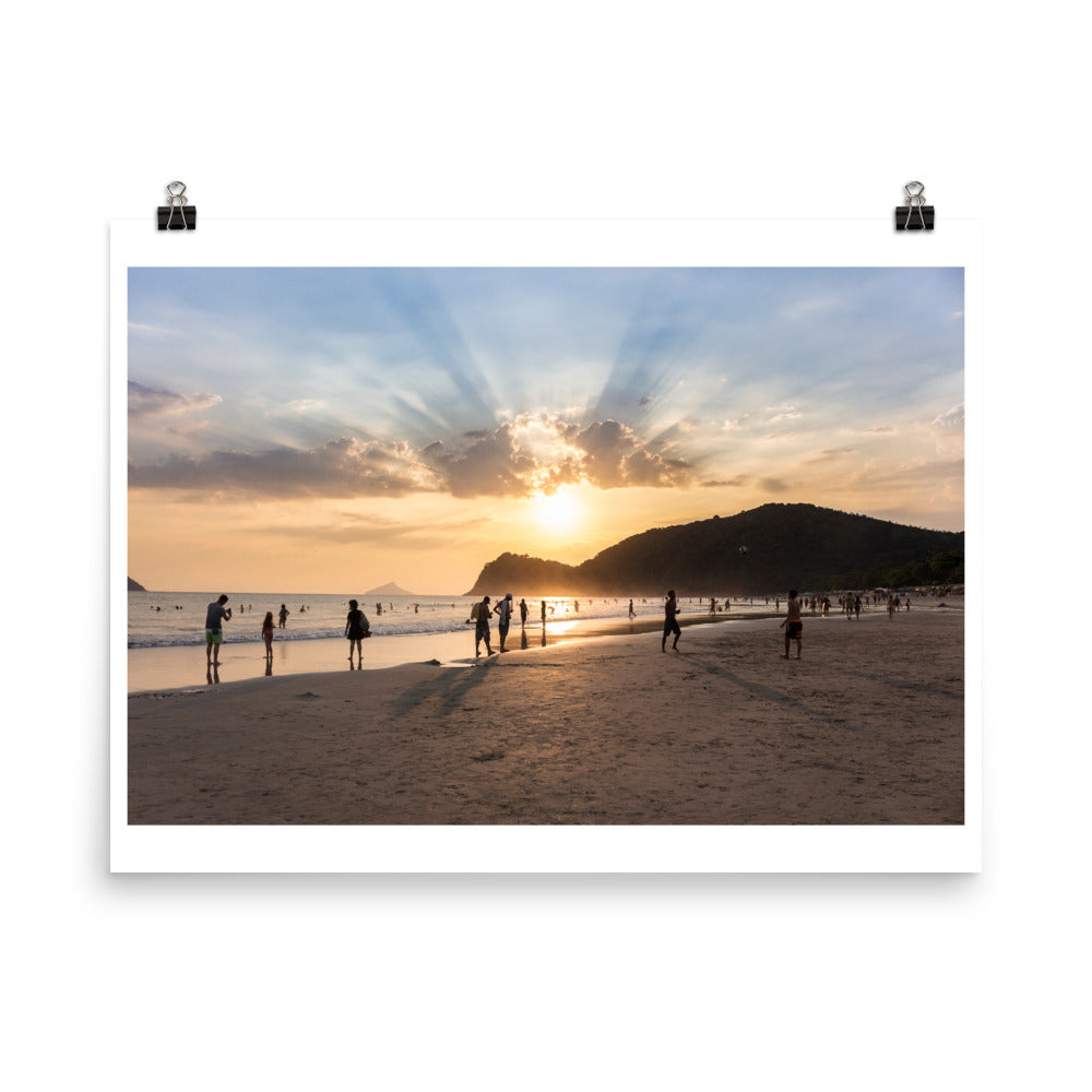 Wall art photography print poster of Cambury beach in São Paulo Brazil