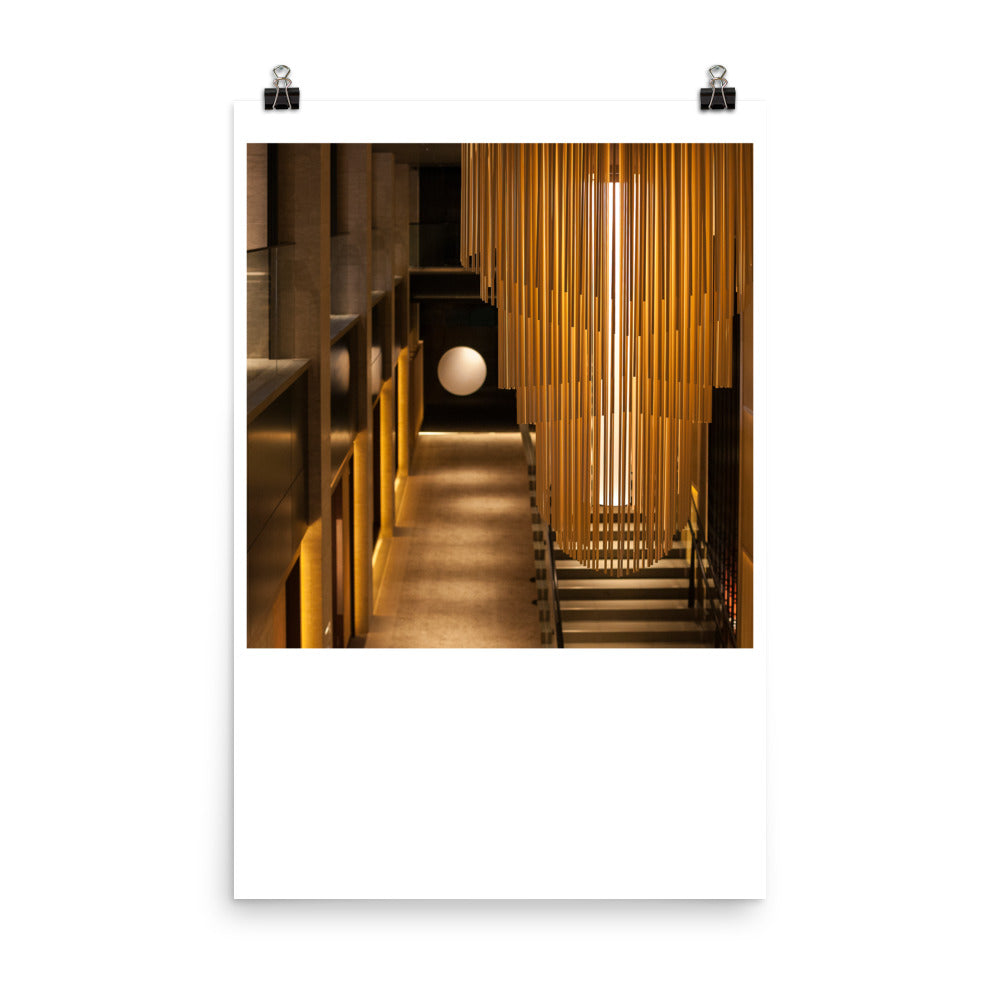 Wall art color photography print poster of interiors of a Japanese house